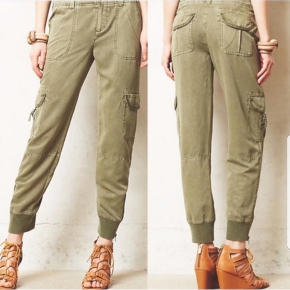 Anthropologie Pants - Anthropologie Marrakech Olive Green Jogger Trouser